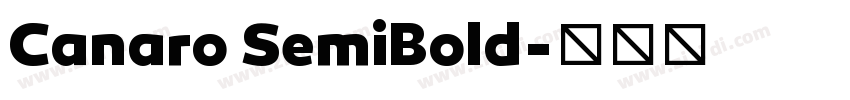 Canaro SemiBold字体转换